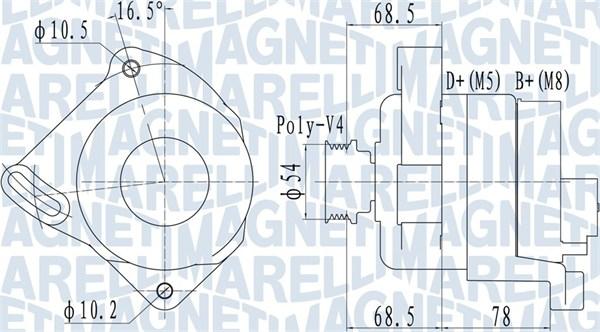 Magneti Marelli 063732094010 - Ģenerators ps1.lv