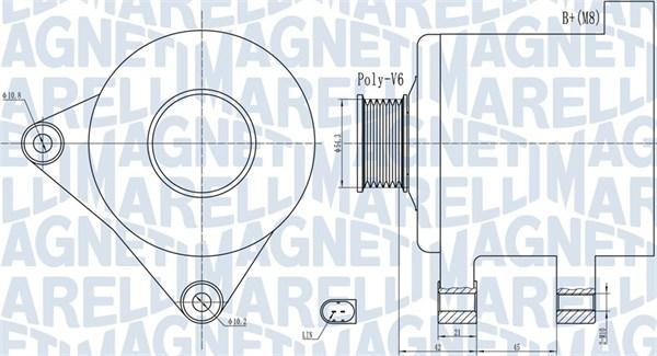 Magneti Marelli 063732091010 - Ģenerators ps1.lv