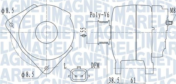 Magneti Marelli 063732098010 - Ģenerators ps1.lv