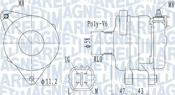 Magneti Marelli 063732097010 - Ģenerators ps1.lv