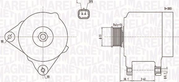 Magneti Marelli 063732043010 - Ģenerators ps1.lv