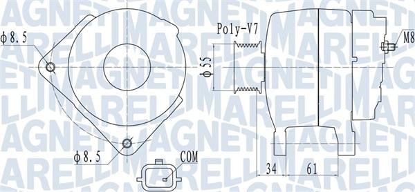 Magneti Marelli 063732054010 - Ģenerators ps1.lv