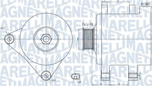 Magneti Marelli 063732056010 - Ģenerators ps1.lv