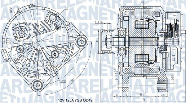 Magneti Marelli 063732058010 - Ģenerators ps1.lv