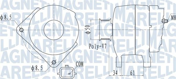 Magneti Marelli 063732057010 - Ģenerators ps1.lv