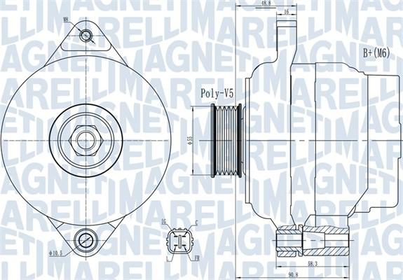 Magneti Marelli 063732004010 - Ģenerators ps1.lv