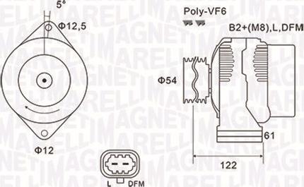 Magneti Marelli 063732005010 - Ģenerators ps1.lv