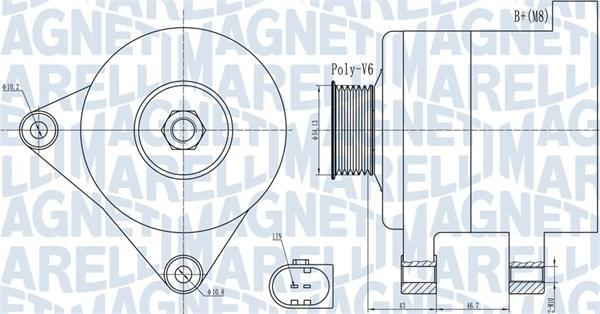 Magneti Marelli 063732000010 - Ģenerators ps1.lv