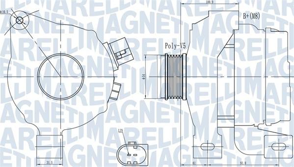 Magneti Marelli 063732001010 - Ģenerators ps1.lv