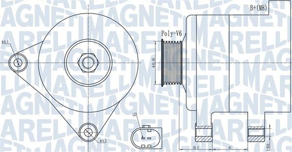 Magneti Marelli 063732011010 - Ģenerators ps1.lv