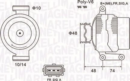 Magneti Marelli 063732034010 - Ģenerators ps1.lv