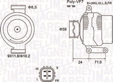 Magneti Marelli 063732036010 - Ģenerators ps1.lv