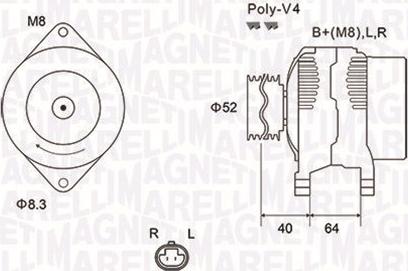 Magneti Marelli 063732023010 - Ģenerators ps1.lv