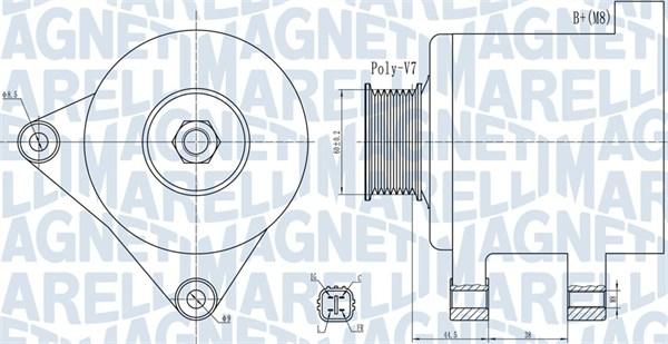 Magneti Marelli 063732078010 - Ģenerators ps1.lv