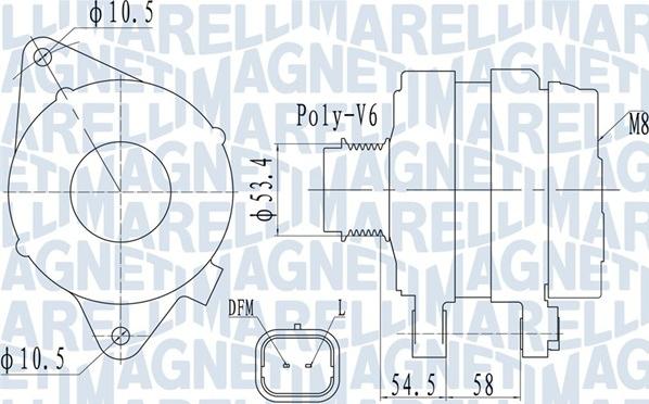 Magneti Marelli 063732142010 - Ģenerators ps1.lv