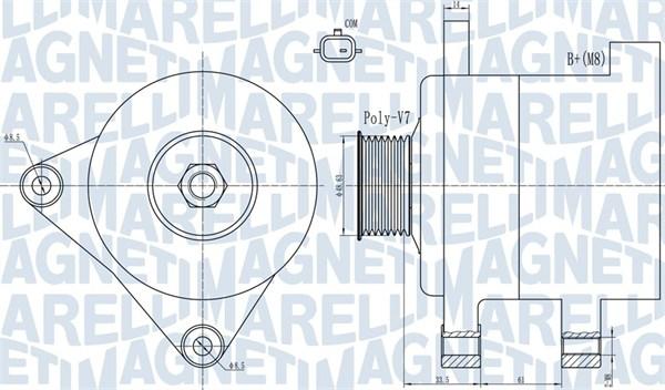 Magneti Marelli 063732101010 - Ģenerators ps1.lv