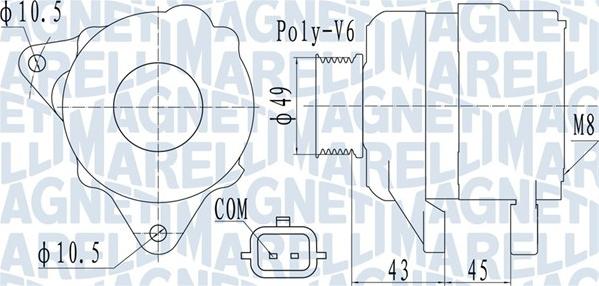 Magneti Marelli 063732110010 - Ģenerators ps1.lv