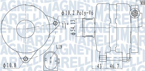 Magneti Marelli 063732113010 - Ģenerators ps1.lv