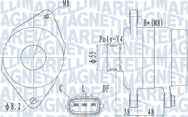 Magneti Marelli 063732124010 - Ģenerators ps1.lv