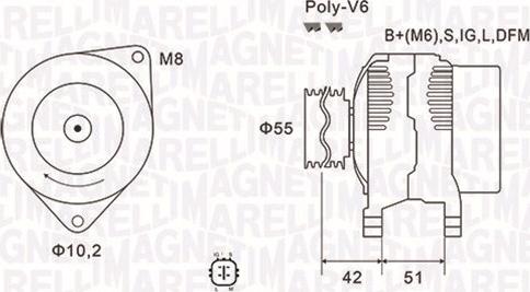 Magneti Marelli 063732126010 - Ģenerators ps1.lv