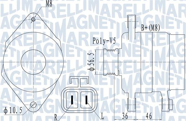 Magneti Marelli 063732128010 - Ģenerators ps1.lv