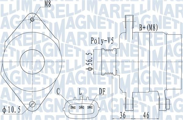 Magneti Marelli 063732127010 - Ģenerators ps1.lv