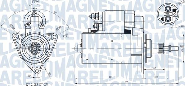 Magneti Marelli 063720598010 - Starteris ps1.lv