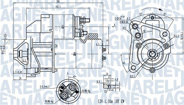 Magneti Marelli 063720681010 - Starteris ps1.lv