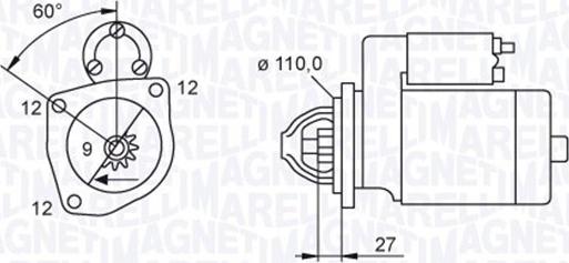 Magneti Marelli 063720039010 - Starteris ps1.lv