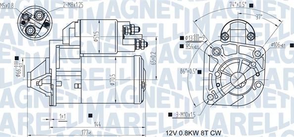 Magneti Marelli 063721442010 - Starteris ps1.lv