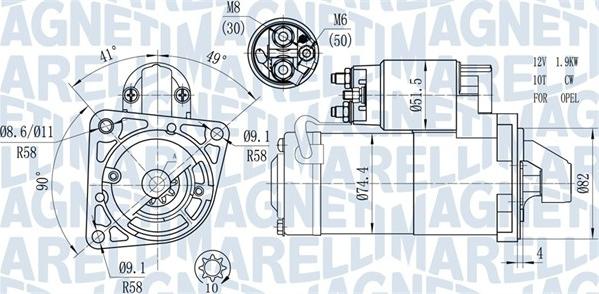 Magneti Marelli 063721428010 - Starteris ps1.lv