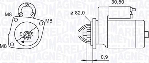 Magneti Marelli 063721552010 - Starteris ps1.lv