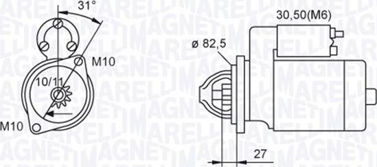 Magneti Marelli 063721044010 - Starteris ps1.lv