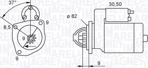 Magneti Marelli 063721045010 - Starteris ps1.lv