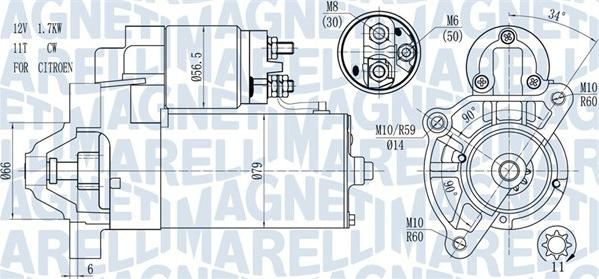 Magneti Marelli 063721177010 - Starteris ps1.lv