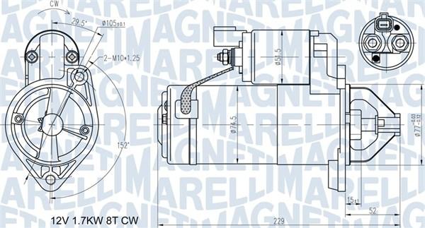 Magneti Marelli 063721365010 - Starteris ps1.lv