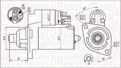 Magneti Marelli 063721323010 - Starteris ps1.lv