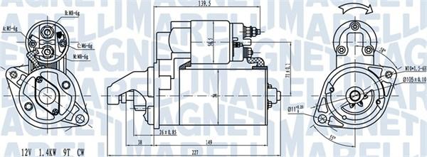 Magneti Marelli 063721256010 - Starteris ps1.lv