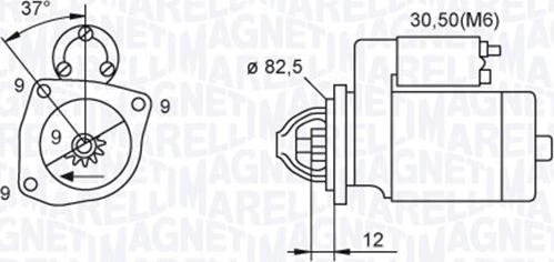 Magneti Marelli 063721264010 - Starteris ps1.lv