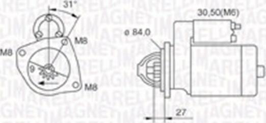 Magneti Marelli 063721203010 - Starteris ps1.lv