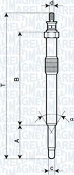 Magneti Marelli 062900049304 - Kvēlsvece ps1.lv