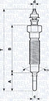 Magneti Marelli 062900045304 - Kvēlsvece ps1.lv