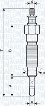 Magneti Marelli 062900064304 - Kvēlsvece ps1.lv