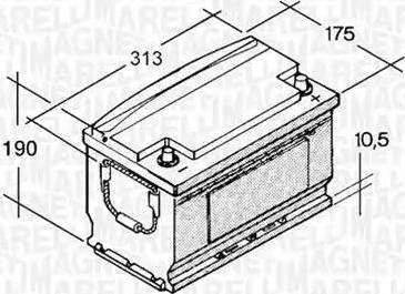 Magneti Marelli 067145210003 - Startera akumulatoru baterija ps1.lv