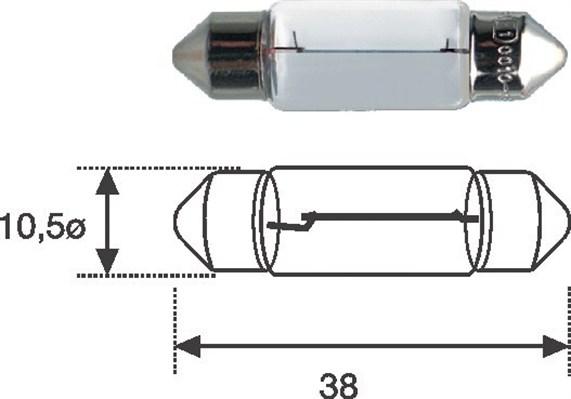 Magneti Marelli 009461100000 - Kvēlspuldze, Numura apgaismojuma lukturis ps1.lv