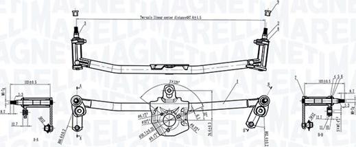 Magneti Marelli 085570191010 - Stiklu tīrītāja sviru un stiepņu sistēma ps1.lv