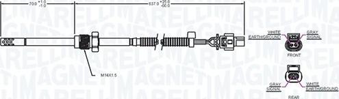 Magneti Marelli 172000035010 - Devējs, Izplūdes gāzu temperatūra ps1.lv