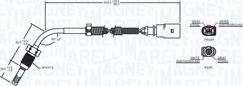 Magneti Marelli 172000241010 - Devējs, Izplūdes gāzu temperatūra ps1.lv