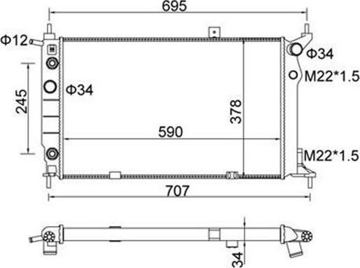 Magneti Marelli 359000391360 - Radiators, Motora dzesēšanas sistēma ps1.lv