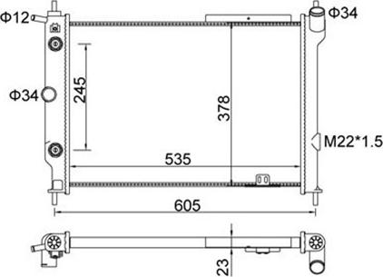 Magneti Marelli 359000300570 - Radiators, Motora dzesēšanas sistēma ps1.lv